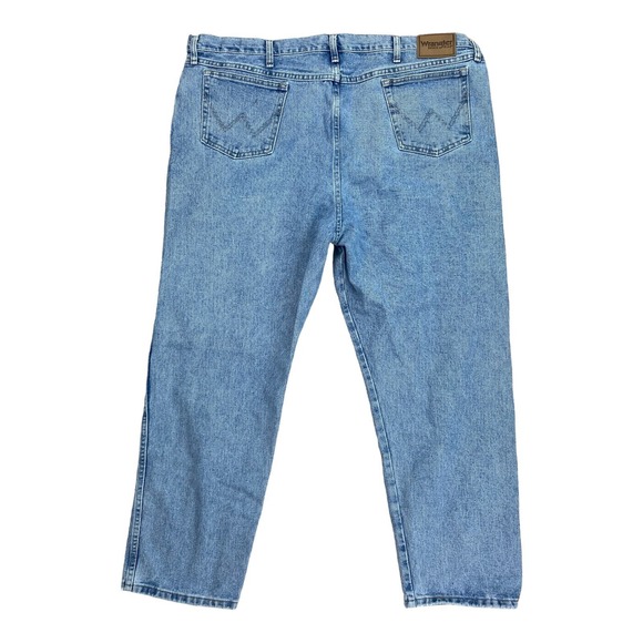 Wrangler Rugged Wear Jeans Mens 48x30 Tag* Straight Medium Wash Denim Work Pants - Picture 10 of 10
